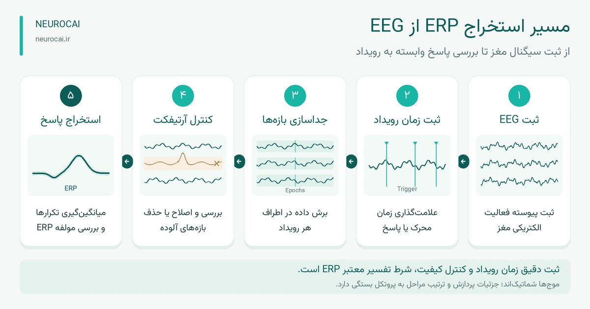 مسیر استخراج ERP از EEG